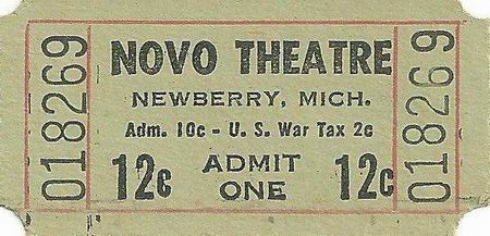 Novo Theater - 1940S Ticket From Paul (newer photo)